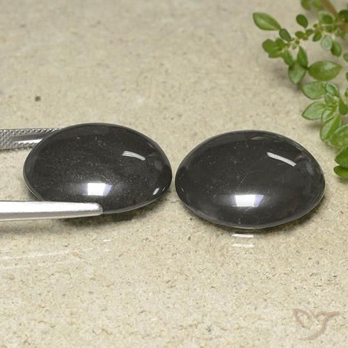 Hematite Gemstones in 21.7 mm Size for Sale, Hematite Stones in Silver Gray Color