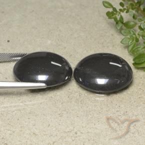 Hematite Gemstones in 21.7 mm Size for Sale, Hematite Stones in Black Gray Color