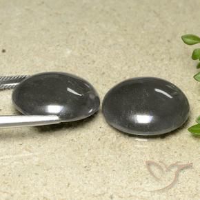 Hematite Gemstones in 20 mm (calibrated) Size for Sale, Hematite Stones in Dark Gray Color