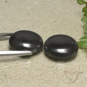 Hematite Gemstones in 16 mm (calibrated) Size for Sale, Hematite Stones in Black Gray Color