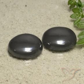 40.08 ctw Gray Hematite Stones, Natural Hematite in Round Cabochon Shape for Sale