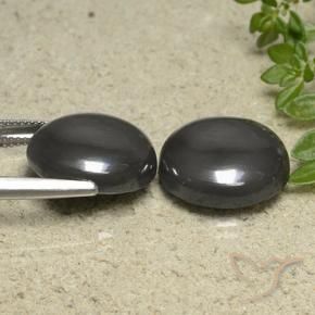 Hematite Gemstones in 16 mm (calibrated) Size for Sale, Hematite Stones in Dark Gray Color