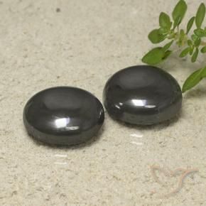 37.99 ctw Gray Hematite Stones, Natural Hematite in Round Cabochon Shape for Sale