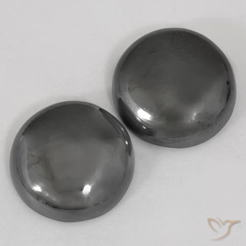 45.07 ctw Gray Hematite Stones, Natural Hematite in Round Cabochon Shape for Sale