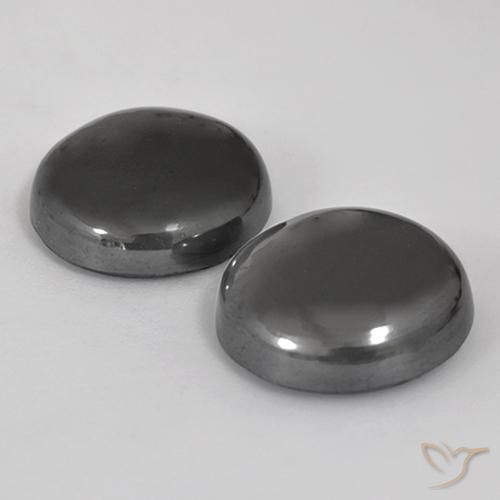 Hematite Gemstones in 16 mm (calibrated) Size for Sale, Hematite Stones in Medium Grey Color