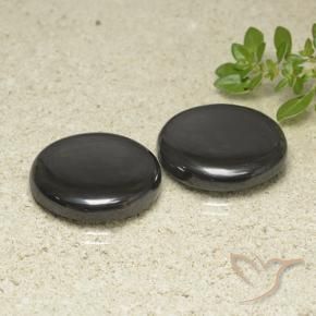 55.11 ctw Gray Hematite Stones, Natural Hematite in Round Cabochon Shape for Sale