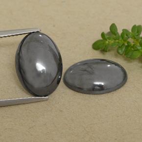 7.3ct Oval Cabochon Black Gray Hematite for sale thumb image of 7.3ct Oval Cabochon Black Gray Hematite (ID: 491584)