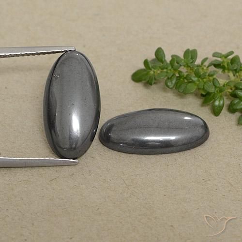 19.31 ct Oval Hematite, 18.1 x 9.4 mm From Brazil, Photo A