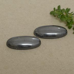 18.46 ctw Gray Hematite Stones, Natural Hematite in Oval Cabochon Shape for Sale