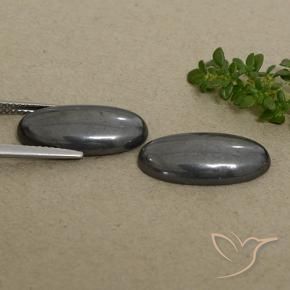 Hematite Gemstones in 18.1 x 9.1 mm Size for Sale, Hematite Stones in Black Gray Color