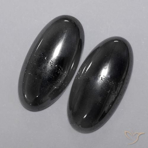 18.04 ctw Gray Hematite Stones, Natural Hematite in Oval Cabochon Shape for Sale