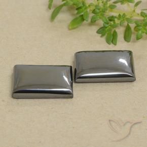 36.54 ctw Gray Hematite Stones, Natural Hematite in Baguette Cabochon Shape for Sale