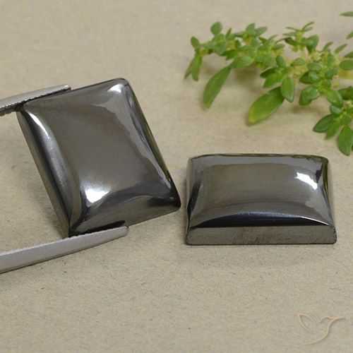 57.73ctw Natural Medium Grey Hematite, Baguette, Opaque