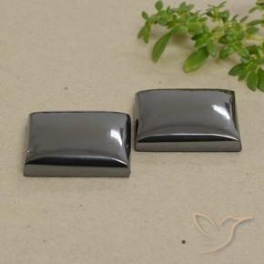 56.06 ctw Gray Hematite Stones, Natural Hematite in Baguette Cabochon Shape for Sale