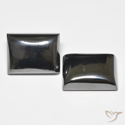 48.47 ctw Gray Hematite Stones, Natural Hematite in Baguette Cabochon Shape for Sale