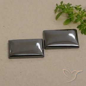 44.80 ctw Gray Hematite Stones, Natural Hematite in Baguette Cabochon Shape for Sale