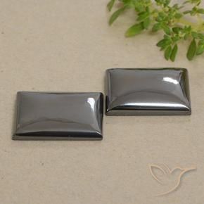57.67 ctw Gray Hematite Stones, Natural Hematite in Baguette Cabochon Shape for Sale