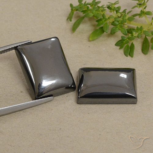 49.08 ct Baguette Hematite, 18.4 x 14.1 mm From Brazil, Photo A
