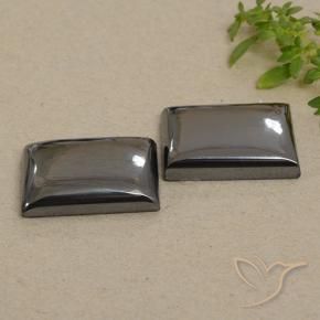 49.98 ctw Gray Hematite Stones, Natural Hematite in Baguette Cabochon Shape for Sale