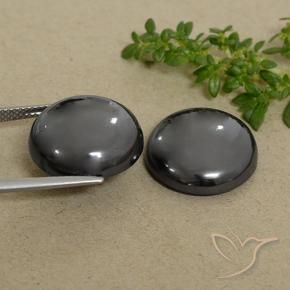 Hematite Gemstones in 16 mm (calibrated) Size for Sale, Hematite Stones in Medium Grey Color