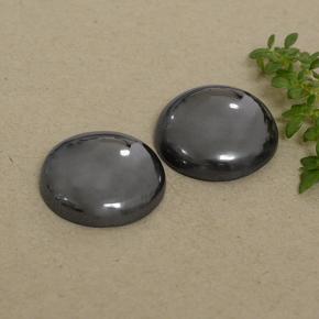 36.74 ctw Gray Hematite Stones, Natural Hematite in Round Cabochon Shape for Sale