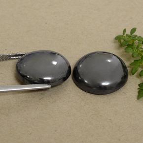 Hematite Gemstones in 16.2 mm Size for Sale, Hematite Stones in Medium Grey Color
