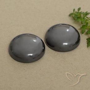 58.13 ctw Gray Hematite Stones, Natural Hematite in Round Cabochon Shape for Sale