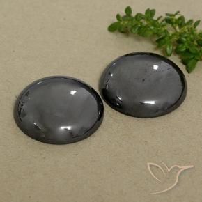 66.67 ctw Gray Hematite Stones, Natural Hematite in Round Cabochon Shape for Sale