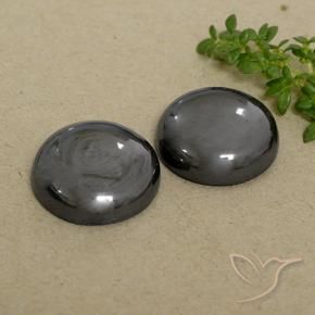 45.45 ctw Gray Hematite Stones, Natural Hematite in Round Cabochon Shape for Sale
