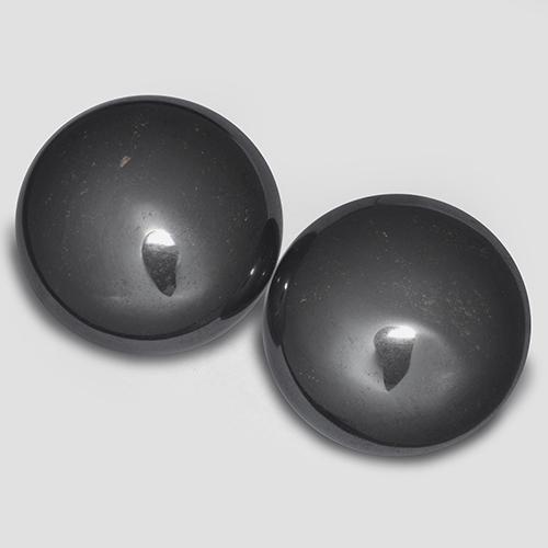 Hematite Gemstones in 20 mm (calibrated) Size for Sale, Hematite Stones in Black Gray Color