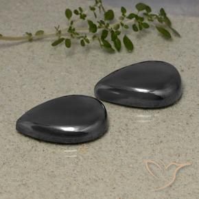 72.67 ctw Gray Hematite Stones, Natural Hematite in Pear Cabochon Shape for Sale