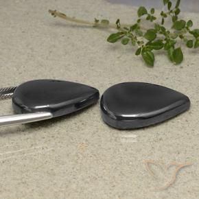 Hematite Gemstones in 24.3 x 17.1 mm Size for Sale, Hematite Stones in Dark Gray Color