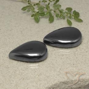 60.51 ctw Gray Hematite Stones, Natural Hematite in Pear Cabochon Shape for Sale