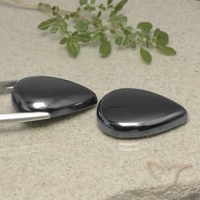 Hematite Gemstones in 23.2 x 17.1 mm Size for Sale, Hematite Stones in Black Gray Color