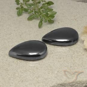 54.71 ctw Gray Hematite Stones, Natural Hematite in Pear Cabochon Shape for Sale