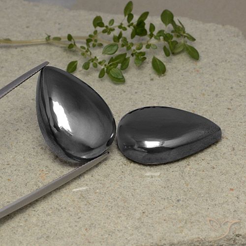 79.05 ct Pear Hematite, 24.7 x 17.3 mm From Brazil, Photo A