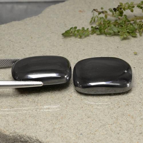 Hematite Gemstones in 24.1 x 21.4 mm Size for Sale, Hematite Stones in Dark Gray Color