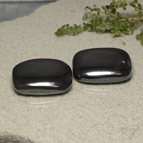 109.47 ctw Gray Hematite Stones, Natural Hematite in Cushion Cabochon Shape for Sale