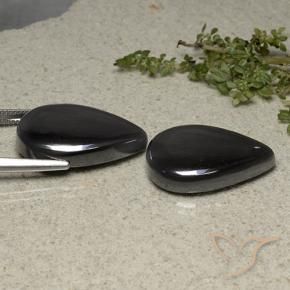 Hematite Gemstones in 24.7 x 16.4 mm Size for Sale, Hematite Stones in Black Gray Color