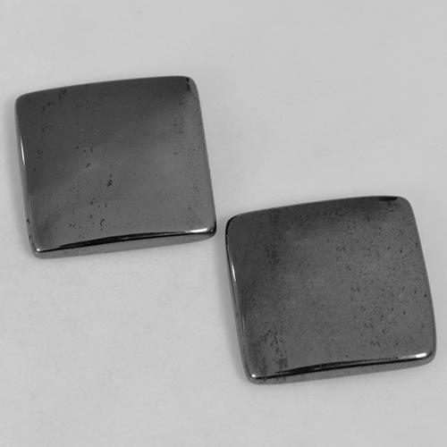 Medium Grey Hematite Gem - 5ct Square Cabochon (ID: 491771)