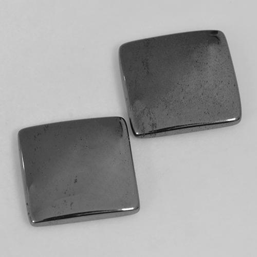 9.90 ctw Gray Hematite Stones, Natural Hematite in Square Cabochon Shape for Sale