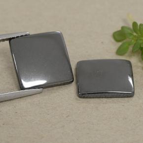 9.38 ctw Gray Hematite Gemstones, Hematite Gems in Square Cabochon Shape for Sale.