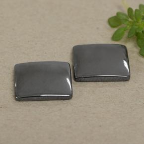 9.38 ctw Gray Hematite Stones, Natural Hematite in Square Cabochon Shape for Sale
