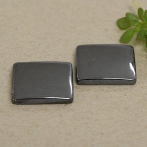 9.91 ctw Gray Hematite Stones, Natural Hematite in Square Cabochon Shape for Sale