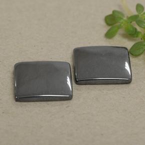9.84 ctw Gray Hematite Stones, Natural Hematite in Square Cabochon Shape for Sale