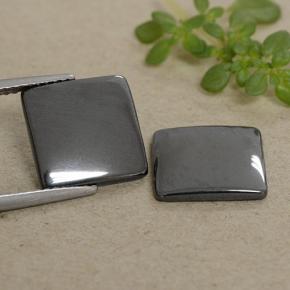 9.5ct Square Cabochon Black Gray Hematite for sale thumb image of 9.5ct Square Cabochon Black Gray Hematite (ID: 491874)