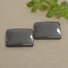 9.50 ctw Gray Hematite Stones, Natural Hematite in Square Cabochon Shape for Sale