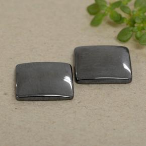 9.69 ctw Gray Hematite Stones, Natural Hematite in Square Cabochon Shape for Sale