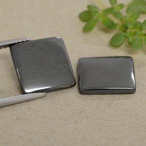 4.9ct Square Cabochon Black Gray Hematite for sale thumb image of 4.9ct Square Cabochon Black Gray Hematite (ID: 491877)