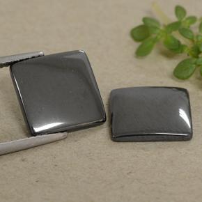 5.1ct Square Cabochon Black Gray Hematite for sale thumb image of 5.1ct Square Cabochon Black Gray Hematite (ID: 491878)